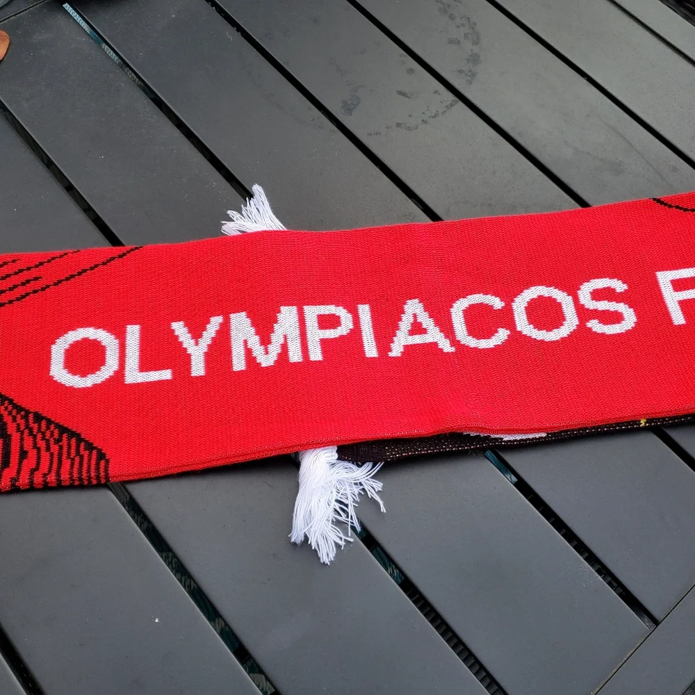 UEFA Europa Conference League‎ Athens Finals 2024 Red Black Scarf Soccer